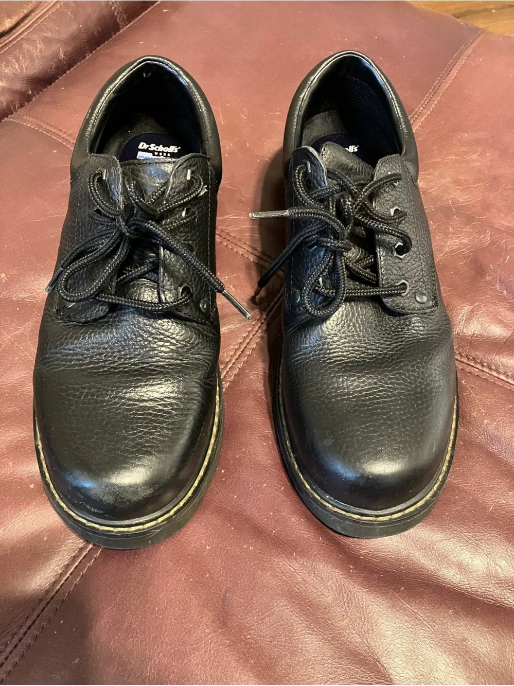 Dr Scholls Men’s 10M Black Harrington Work Shoe with Massaging Gel heel